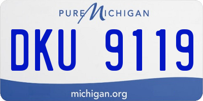 MI license plate DKU9119