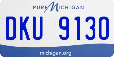 MI license plate DKU9130