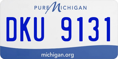 MI license plate DKU9131
