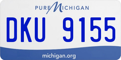 MI license plate DKU9155