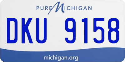 MI license plate DKU9158