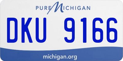 MI license plate DKU9166