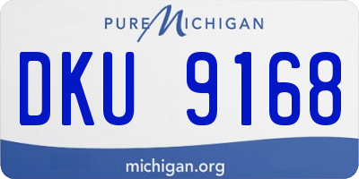 MI license plate DKU9168