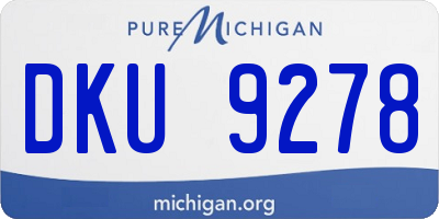 MI license plate DKU9278