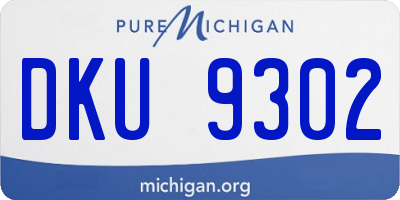 MI license plate DKU9302