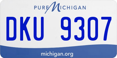 MI license plate DKU9307