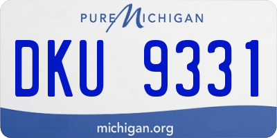 MI license plate DKU9331