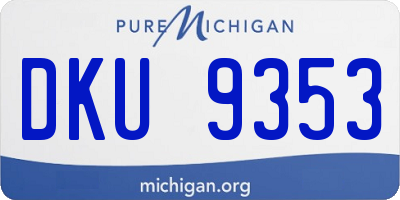 MI license plate DKU9353