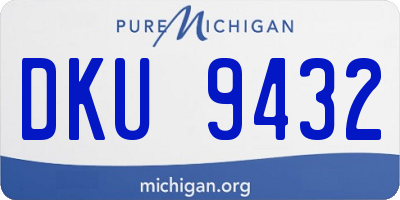 MI license plate DKU9432