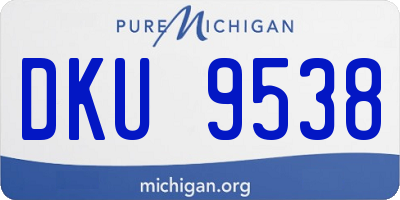 MI license plate DKU9538
