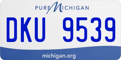 MI license plate DKU9539