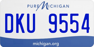 MI license plate DKU9554