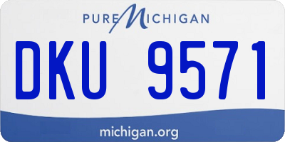 MI license plate DKU9571
