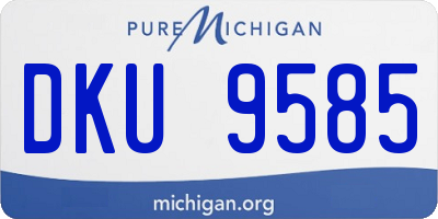 MI license plate DKU9585