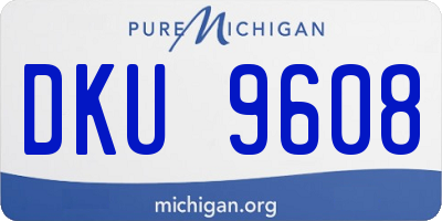 MI license plate DKU9608