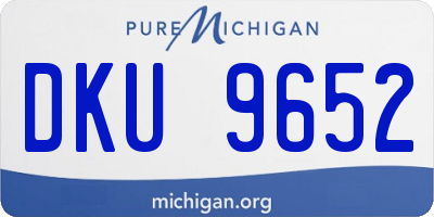 MI license plate DKU9652