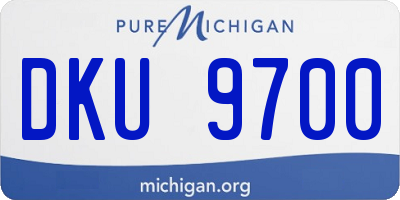 MI license plate DKU9700