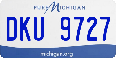 MI license plate DKU9727