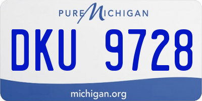 MI license plate DKU9728