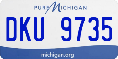 MI license plate DKU9735