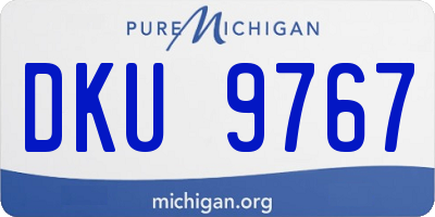 MI license plate DKU9767