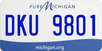 MI license plate DKU9801