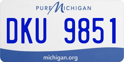 MI license plate DKU9851