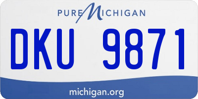 MI license plate DKU9871