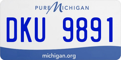 MI license plate DKU9891