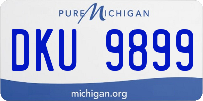 MI license plate DKU9899