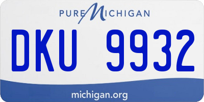 MI license plate DKU9932