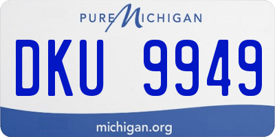 MI license plate DKU9949