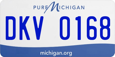 MI license plate DKV0168
