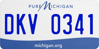 MI license plate DKV0341