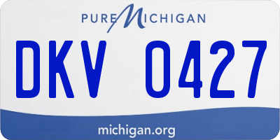 MI license plate DKV0427