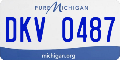 MI license plate DKV0487