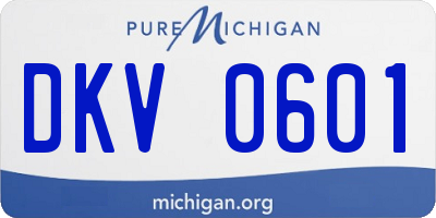 MI license plate DKV0601