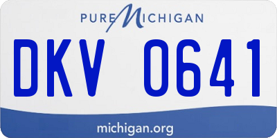 MI license plate DKV0641