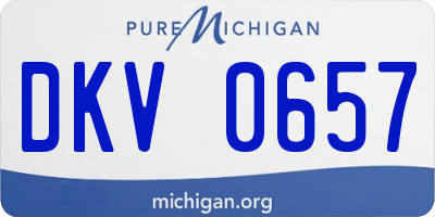 MI license plate DKV0657