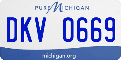 MI license plate DKV0669