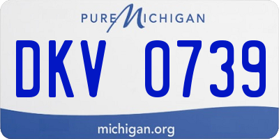 MI license plate DKV0739