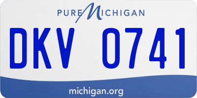MI license plate DKV0741