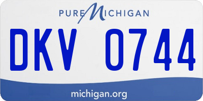 MI license plate DKV0744