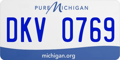 MI license plate DKV0769
