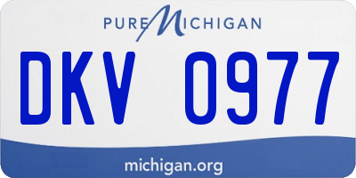 MI license plate DKV0977