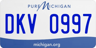 MI license plate DKV0997