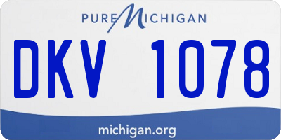 MI license plate DKV1078