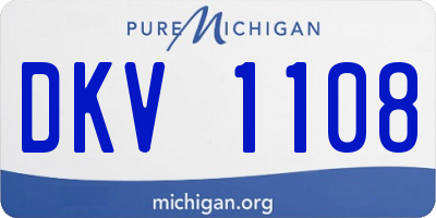 MI license plate DKV1108