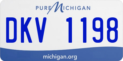 MI license plate DKV1198
