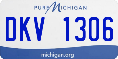 MI license plate DKV1306